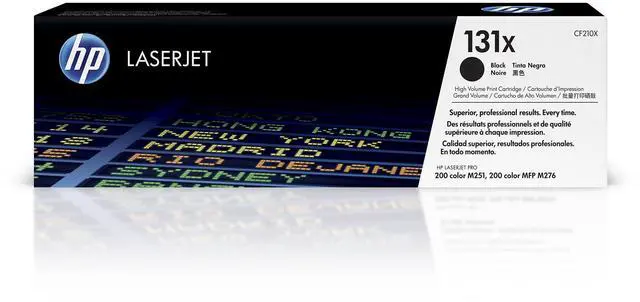 Main image of 131X Black High-Yield Toner Cartridge | Works with LaserJet Pro 200 Color M251 Series, LaserJet Pro 200 Color MFP M276 Series | CF210X