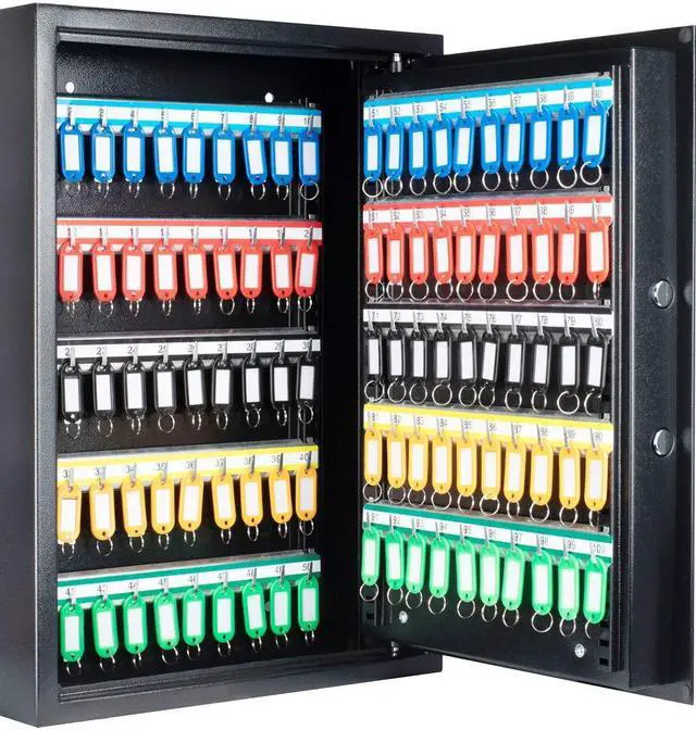 Main image of Barska 100 Key Safe Storage Cabinet with Digital Lock Wall Mount, Black