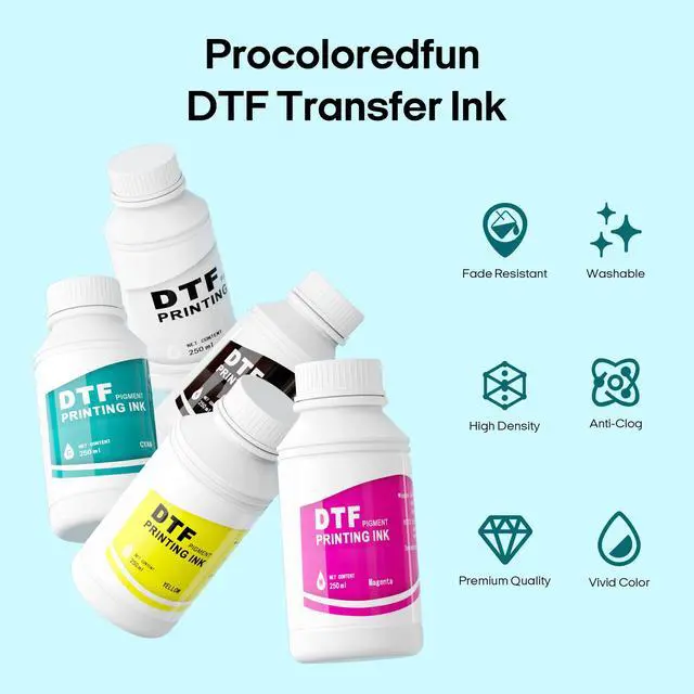 Alt view image 3 of 7 - DTF Ink White, Premium Transfer Printer Ink for Printhead ET-8550, L1800, L805, R2400, P400, P800, XP15000 Professional DTF Printers Direct to Film Heat Transfer Printing (W, 500ml)