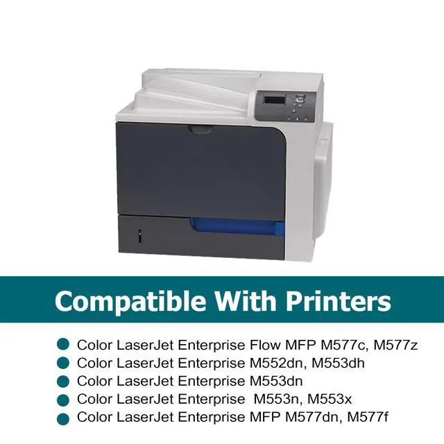 Alt view image 3 of 7 - 4 Pack Replacement for HP 508A Toner Cartridges Works with HP Color LaserJet Enterprise M553,M552,Color LaserJet Enterprise MFP M577 Series Ink (Black,Cyan,Magenta,Yellow)