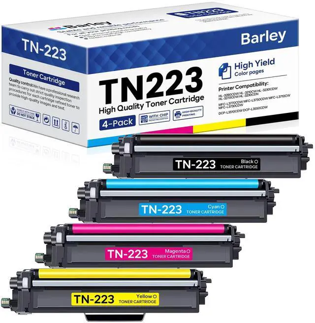 Main image of TN-223 TN223BK/C/M/Y Toner Cartridge 4 Pack Compatible TN223 4PK TN-223BK/C/M/Y Ink Cartridges Replacement for Brother TN223 Black Cyan Magenta Yellow Toner Cartridges Set: TN2234PK