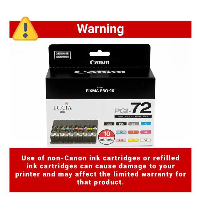 Alt view image 3 of 6 - PGI-72 Genuine Ten Color Pack, Compatible with PIXMA PRO-10 Printers