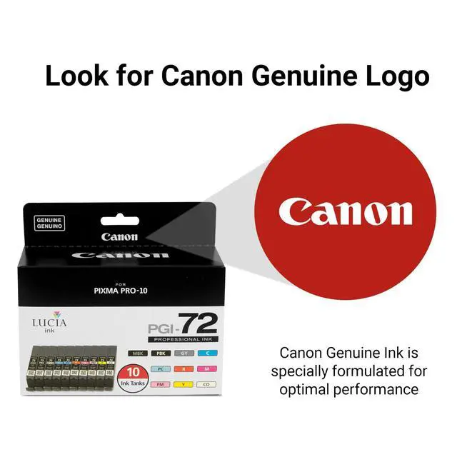 Alt view image 4 of 6 - PGI-72 Genuine Ten Color Pack, Compatible with PIXMA PRO-10 Printers