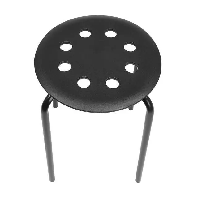 Alt view image 6 of 7 - 20 Pack Black Plastic Stack Stools, 17.7 Inch Portable Plastic Stools, Backless Stackable Stools Set of 10, Stacking Round Stools for School Classroom and Office (20, Black)