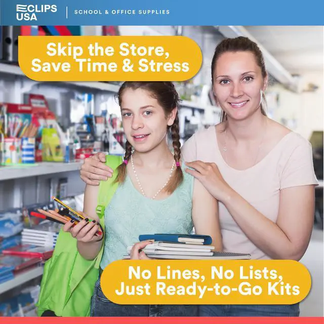 Alt view image 3 of 5 - Middle School Supplies Kit 39 Piece School Supplies Kit Back to School Supplies Bundle School Supply Box for Kids Teens High School College Bulk Classroom Supplies with Notebooks Folders (12 Pack)