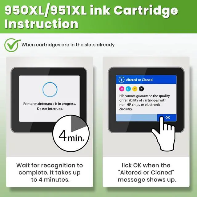 Alt view image 6 of 7 - 950XL 951XL Ink Cartridges Combo Pack for OfficeJet Pro 8600 8620 8610 Compatible with Hp 950XL 951XL Ink Cartridge for OfficeJet Pro 8600 8610 8620 8630 8660 8110 8625 276 251 271DW Printer(5 Pack)