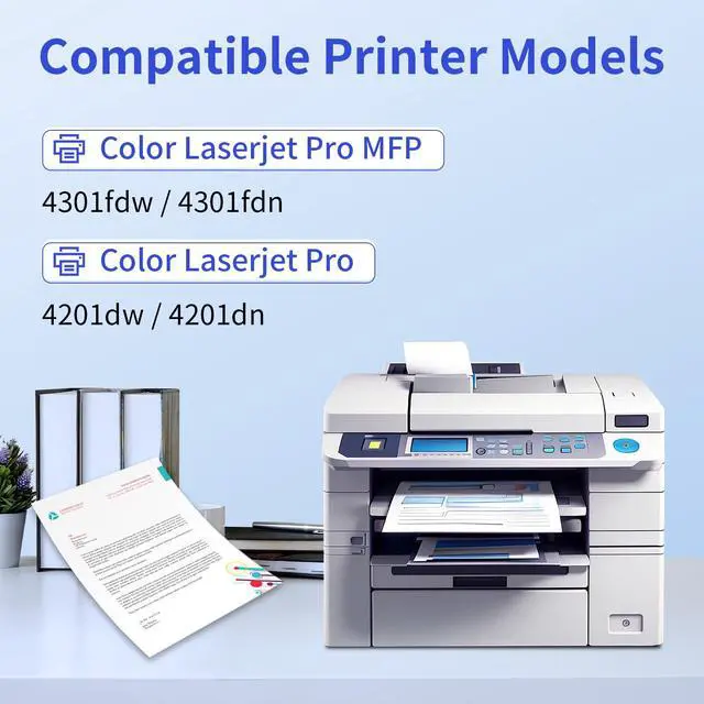 Alt view image 2 of 7 - 210A Black Toner Cartridges 2 Pack for HP 210A 210X MFP 4301fdw 4301fdn | Compatible for HP Color LaserJet Pro MFP 4301fdw 4301fdn Pro 4201dw 4201dn Printer Ink W2100A W2100X High Yield with Chip