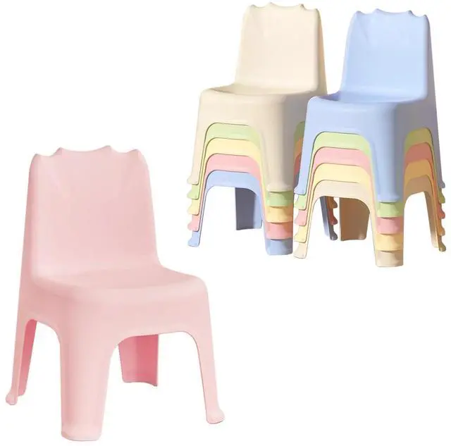 Main image of 10 Pack Stackable School Chairs with 11" Seat Height and Carrying Handle, Colorful Plastic Student Stack Chair for Toddlers, Kids Flexible Seating for School, Daycares, Classroom Furniture