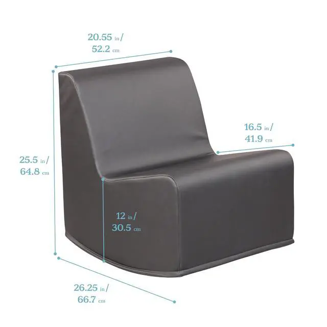 Alt view image 3 of 7 - SoftZone Contoured Rocking Chair, Flexible Seating, Black