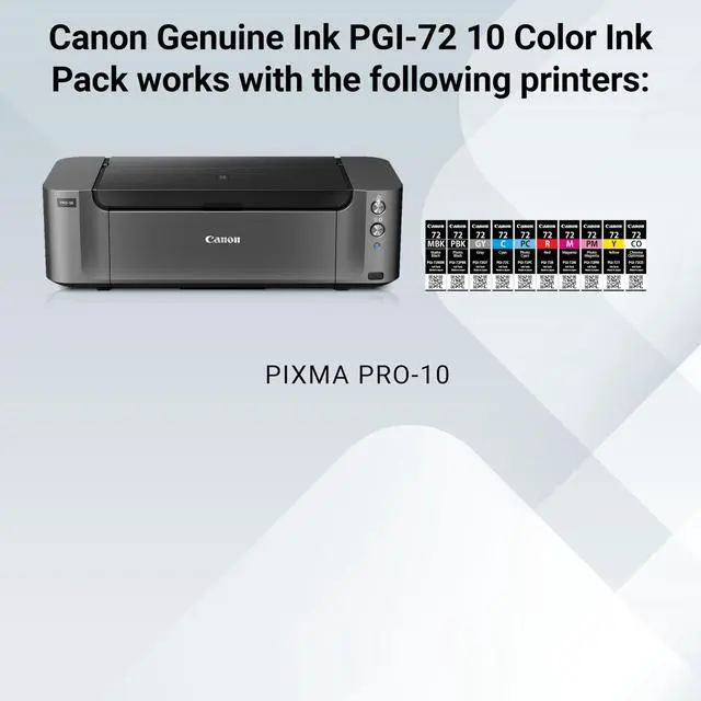 Alt view image 5 of 6 - PGI-72 Genuine Ten Color Pack, Compatible with PIXMA PRO-10 Printers
