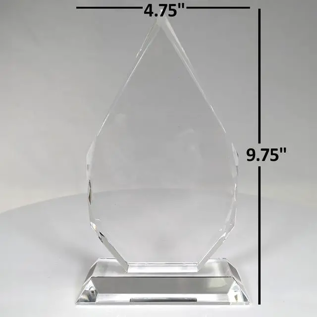 Alt view image 3 of 4 - Personalized Engraved Thank You Award - Laser Engraved Design - Thank You - Add Your Own Text - Includes Gift Box - Thank You Award (Optic Crystal Royal Diamond)