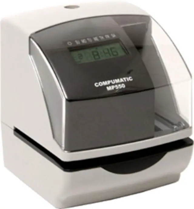Alt view image 2 of 4 - MP550 Digital Electronic Time Recorder & Document Stamp | Heavy duty & durable. Programmable print can include date, time, numbering, and text. For employee payroll, job forms, more