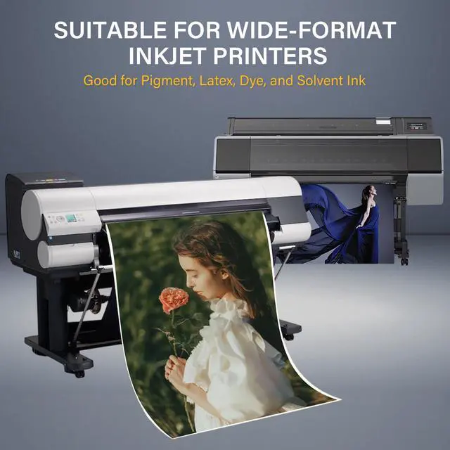 Alt view image 4 of 7 - 1 x Premium RC Glossy Photo Paper Roll 36 inch x 100 ft. 250 gsm. Inkjet print (New Upgrade, plastic film layer in the back, more durable more waterproof, no easy to get wrinkle) fast dry