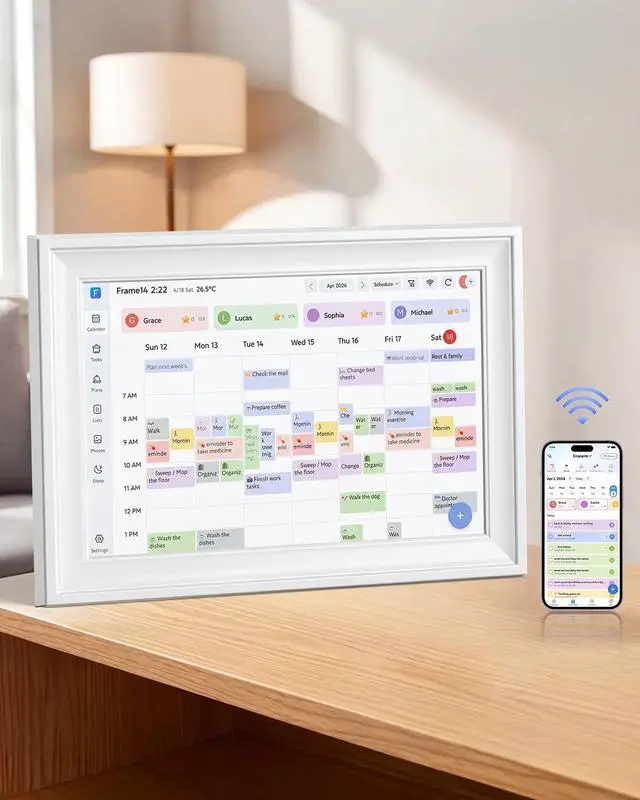 Main image of 15.6in Digital Calendar for Family, Smart Touchscreen Wall Planner with Chore Chart,Meal Planner&Digital Photo Frame, No Subscription,Syncs with Google Calendar iCloud Outlook,Wall and Desk Mountable