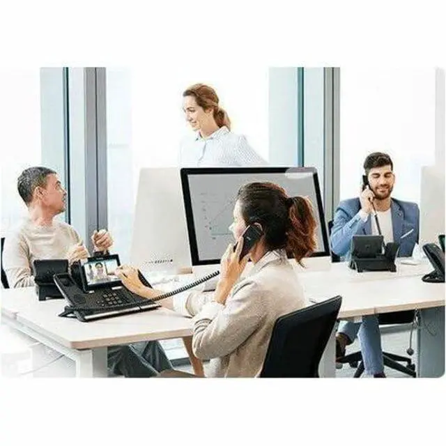 Alt view image 2 of 5 - SIP-T53W IP Phone - Corded/Cordless - Corded/Cordless - Bluetooth, Wi-Fi - Wall Mountable, Desktop - Classic Gray