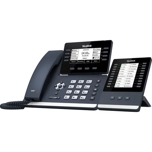 Alt view image 5 of 5 - SIP-T53W IP Phone - Corded/Cordless - Corded/Cordless - Bluetooth, Wi-Fi - Wall Mountable, Desktop - Classic Gray
