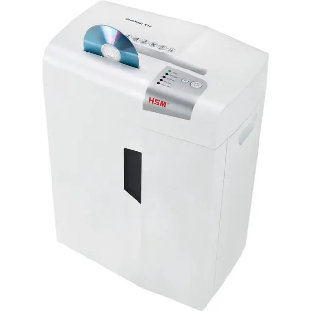 Alt view image 6 of 7 - shredstar X14 Cross-Cut Shredder; Shreds Up to 14 Sheets; 6.1-Gallon Capacity Shredder White | 1057W