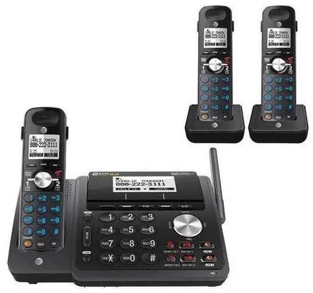 Main image of TL88102BK DECT 6.0 2-Line Expandable Cordless Phone with Answering System and Dual Caller ID/Call Waiting, 2 Handsets, Black