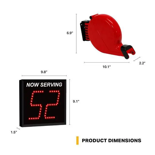 Alt view image 4 of 6 - 2-Digit Take A Number System with Free Ticket Roll (Made In America)
