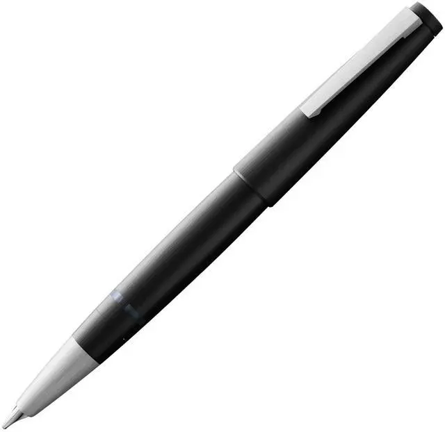 Main image of 2000 black - elegant Fountain Pen in robust fibreglass barrel - 14 ct. gold nib, partially platinum-plated - nib size F