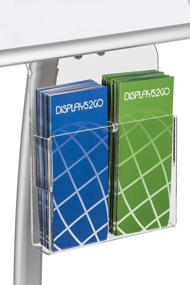 Alt view image 4 of 6 - CMB17NGW Floor Sign Stand with Literature Pocket, Snap Frame for 11x17-Inch Poster, Silver