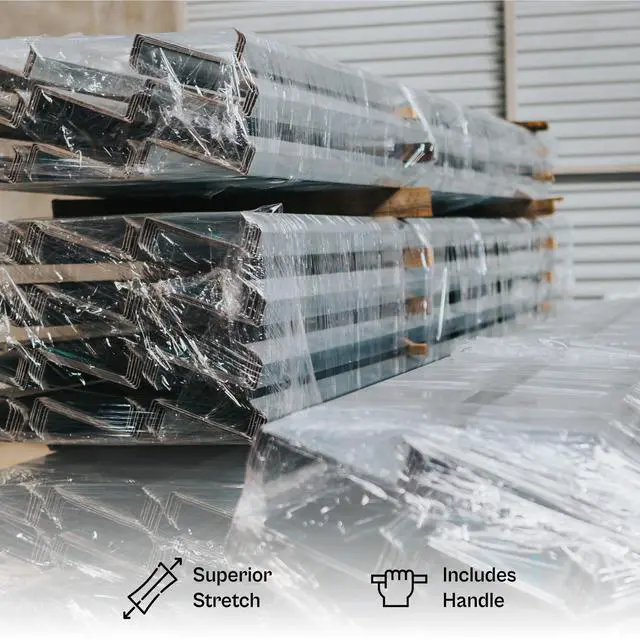Alt view image 6 of 7 - PSBM Dark Blue Mini Stretch Wrap with Plastic Handle, 24 Rolls 5 Inch x 1000 Feet 80 Gauge Heavy Duty Plastic Wrap Industrial Strength Shrink Film for Moving, Packing & Shipping
