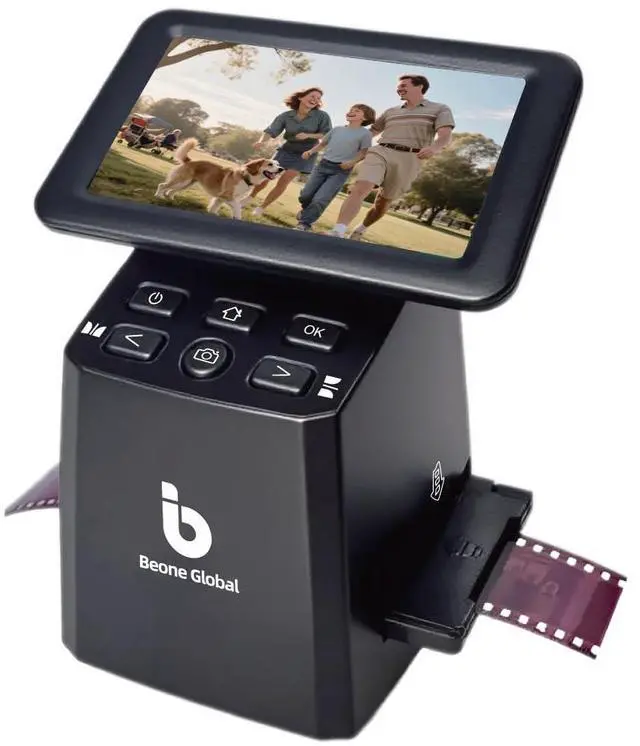 Main image of BEONEGLOBAL ClearScan S5 Film Scanner High-Resolution Film&Slide Scanner with 5 LCD Convert 135, 126, 110 Super8 Negatives and Slides to 24MP Digital JPEG Photos Quickly