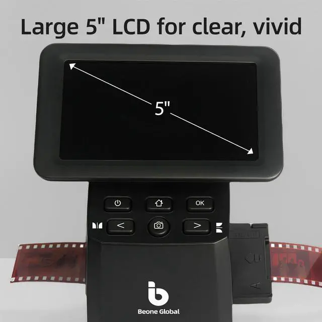 Alt view image 2 of 7 - BEONEGLOBAL ClearScan S5 Film Scanner High-Resolution Film&Slide Scanner with 5 LCD Convert 135, 126, 110 Super8 Negatives and Slides to 24MP Digital JPEG Photos Quickly