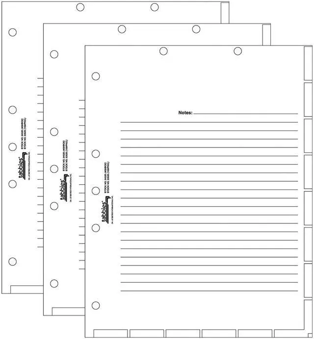 Main image of TAB54520, Medical Chart Index Divider Sheets, White (Pack of 1200)
