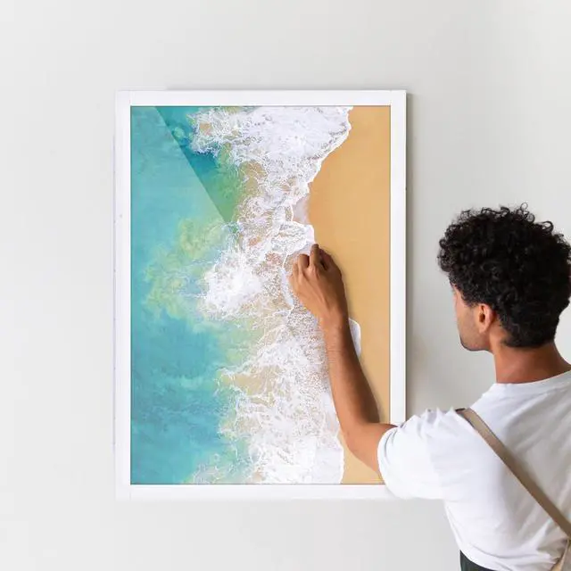 Alt view image 7 of 7 - White Hidden Board, Enclosed Whiteboard with Wooden Frame, 20x30in Poster Frame and Functional Whiteboard for Office, Home(Poster Not Included)