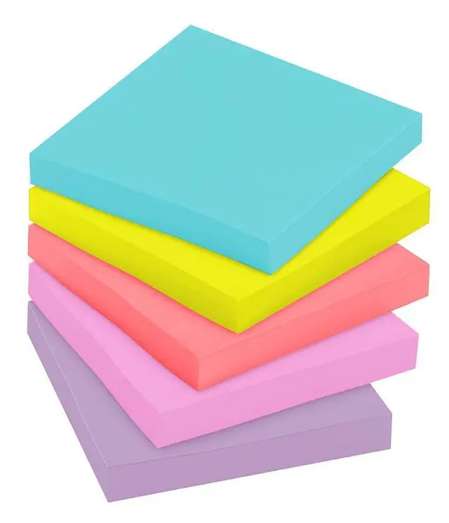 Alt view image 2 of 7 - Super Sticky Notes, 24 Sticky Note Pads, 3 x 3 in., Ideal for Organization in Your Dorm, Home or Office, 2X The Sticking Power, Supernova Neons Collection (Pack of 8)