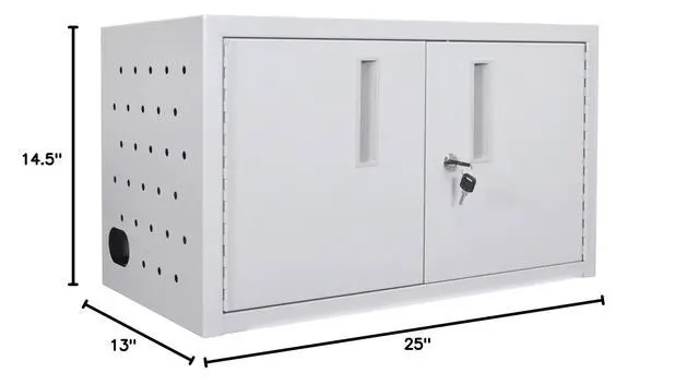 Alt view image 2 of 7 - LLTMW16-G Wall/Desk Charging Box 16 Tablets, Gray