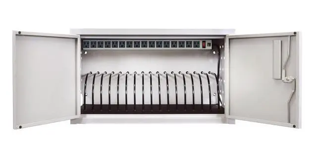 Alt view image 6 of 7 - LLTMW16-G Wall/Desk Charging Box 16 Tablets, Gray
