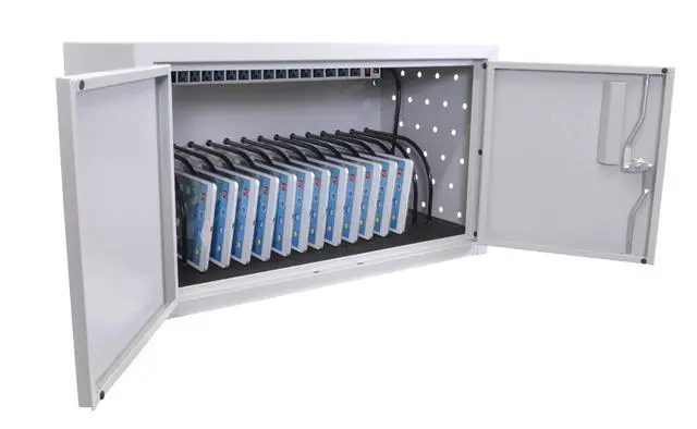 Alt view image 7 of 7 - LLTMW16-G Wall/Desk Charging Box 16 Tablets, Gray