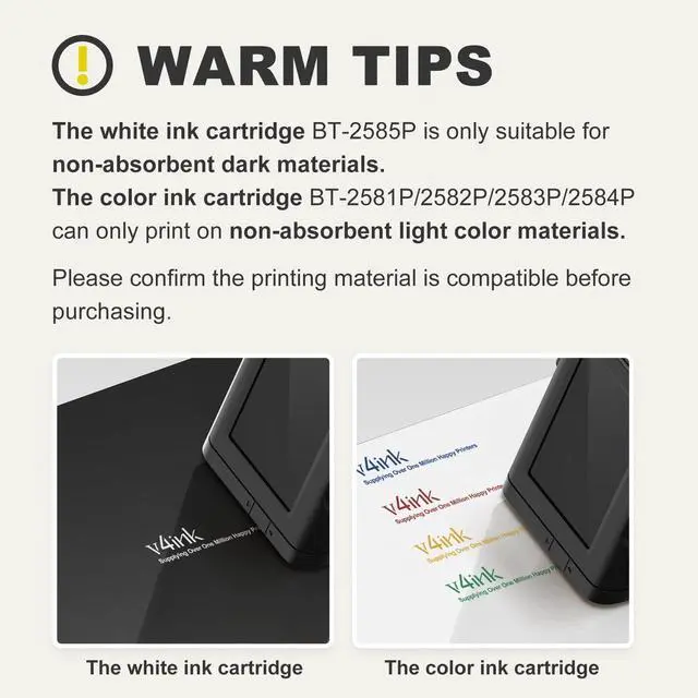 Alt view image 5 of 7 - Bentsai BT-2581P Cyan Ink Cartridge 42ml Solvent Fast Dry Ink Replacement for Handheld Inkjet Printer BT-HH6105B2, BT-HH6105B3, B10