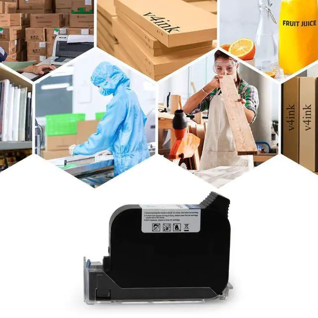 Alt view image 6 of 7 - Bentsai Original Solvent Based Fast Dry Ink Cartridge BT-2585P White Ink 0.5 Inch Nozzle Compatible with Bentsai Handheld Inkjet Printer BT-HH6105B2 BT-HH6105B3 B10