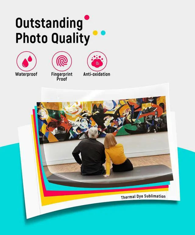 Alt view image 3 of 7 - M100 4x6'' Photo Printer, Phone Printer 100 Sheets & 3 Cartridges, Full-Color Photo, Portable Instant Photo Printer for iPhone Android, Thermal Dye Sublimation, Wi-Fi Picture Printer 100 Papers