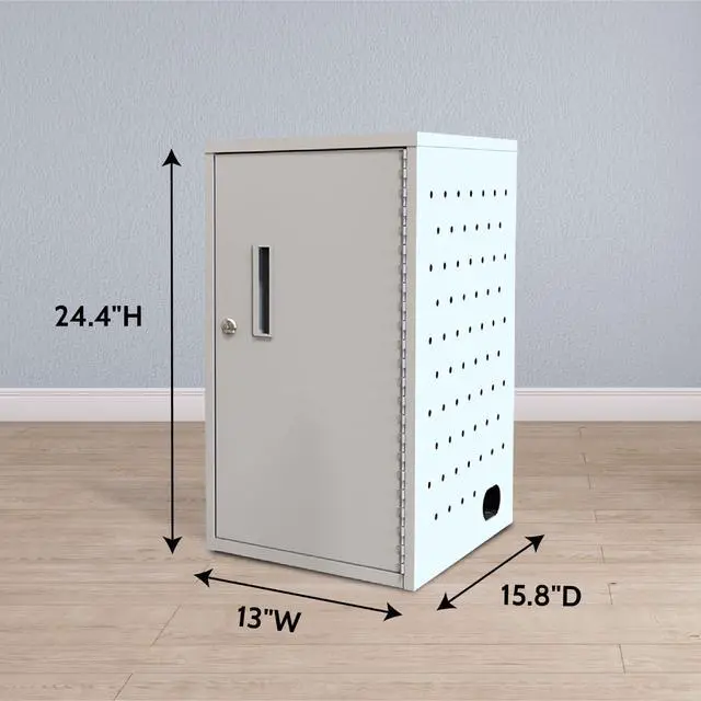 Alt view image 3 of 7 - 12 Capacity Secure Tablet Charging Box with mounting hardware for drywall Surfaces Included