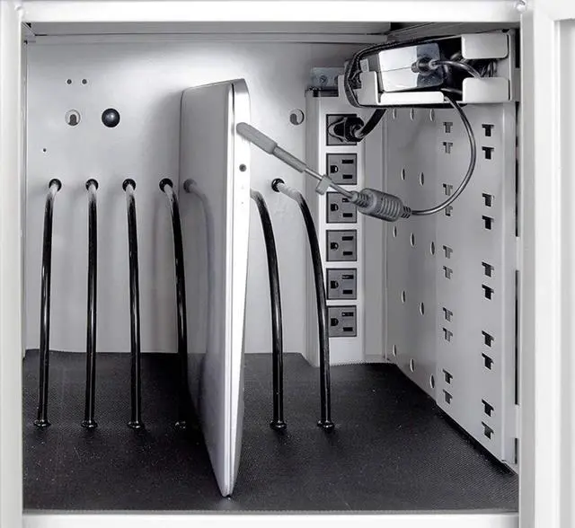 Alt view image 5 of 7 - 12 Capacity Secure Tablet Charging Box with mounting hardware for drywall Surfaces Included