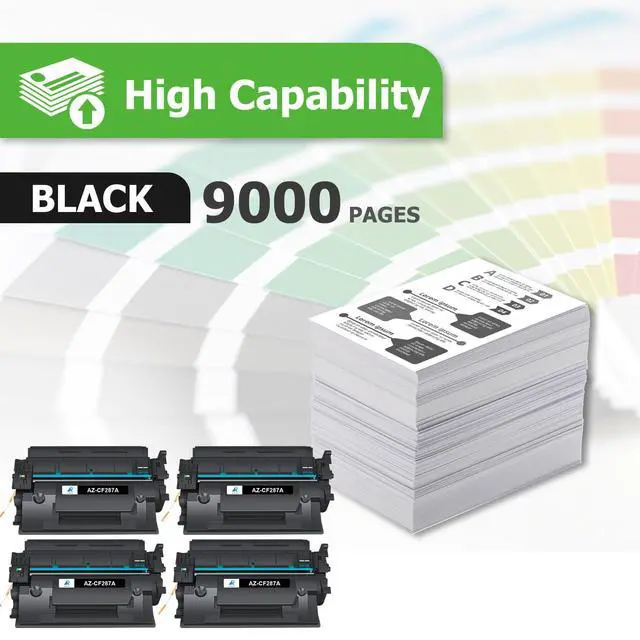 Alt view image 3 of 7 - CF287A 87A Black Toner Cartridge 87X CF287X M501 M506 4 Pack | Compatible for HP LaserJet Enterprise Pro M506 M501 M501dn M506dn M506n M506x MFP M527dn M527f M527 Series Printer Ink