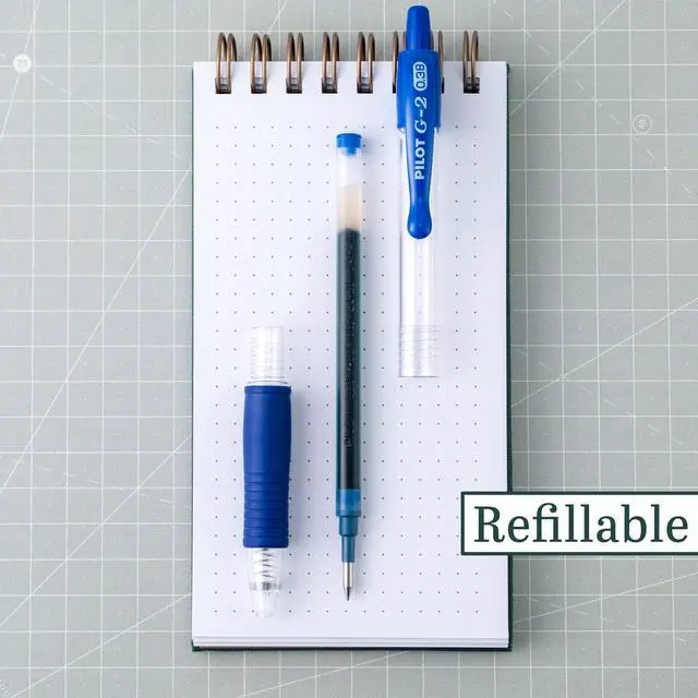Alt view image 3 of 7 - G2 Premium Refillable and Retractable Rolling Ball Gel Pens, Ultra Fine Point, Gel Ink Pens, 0.38mm, Blue Ink, 12 Count (Pack of 12)