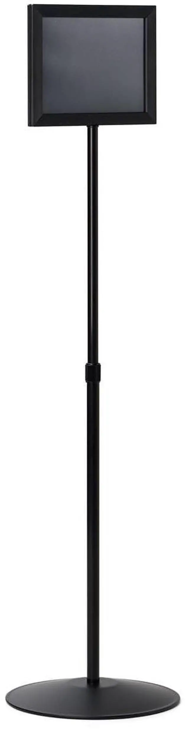 Main image of Adjustable Sign Stand for 11" x 8-1/2" Ads Extends to 60" High - Black Finished Aluminum