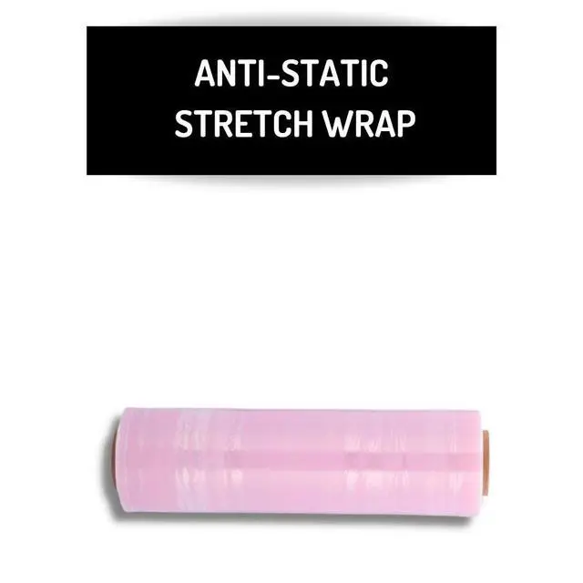 Alt view image 3 of 7 - PSBM Anti-Static Stretch Film/Wrap 18 Inch x 1500 Feet 80 GA Pink 4 Pack | Anti Static Stretch Wrap, Down Gauge Plastic Cling Film for Pallets, Moving, Storing, Transport, Warehouse Organization