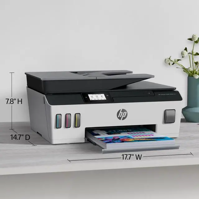 Alt view image 5 of 7 - Smart Tank Plus 651 Wireless All-in-One Printer, Ink Tank Printer-for-Home Use, 2 Years of Ink Included Auto Document Feeder, Mobile Print, Scan, Copy, Fax. (7XV38A)