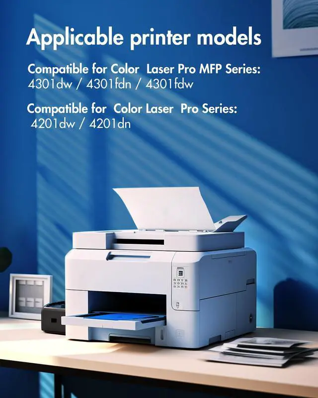 Alt view image 2 of 7 - 210A 210X Toner Cartridges 4 Pack | Replacement for HP 210A 210X Compatible with HP Color Laserje Pro MFP 4301fdw Wireless Printer MFP Pro 4301fdn 4201dw 4201dn,Color Pro MFP 4301 4201 Series Printer