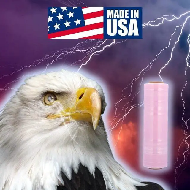 Alt view image 7 of 7 - PSBM Anti-Static Stretch Film/Wrap 18 Inch x 1500 Feet 80 GA Pink 4 Pack | Anti Static Stretch Wrap, Down Gauge Plastic Cling Film for Pallets, Moving, Storing, Transport, Warehouse Organization