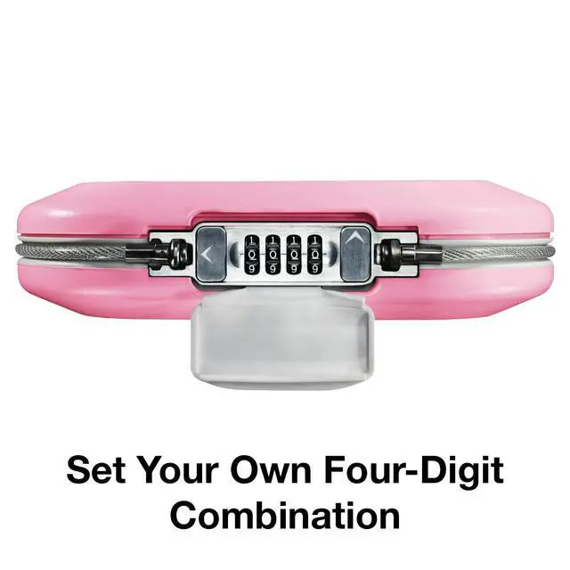 Alt view image 6 of 7 - Pink Portable Small Safe - Set Your Own Combination, Travel-Friendly Design for Phone, Passport & Money Storage, Model 5900DPNK (Pack of 4)