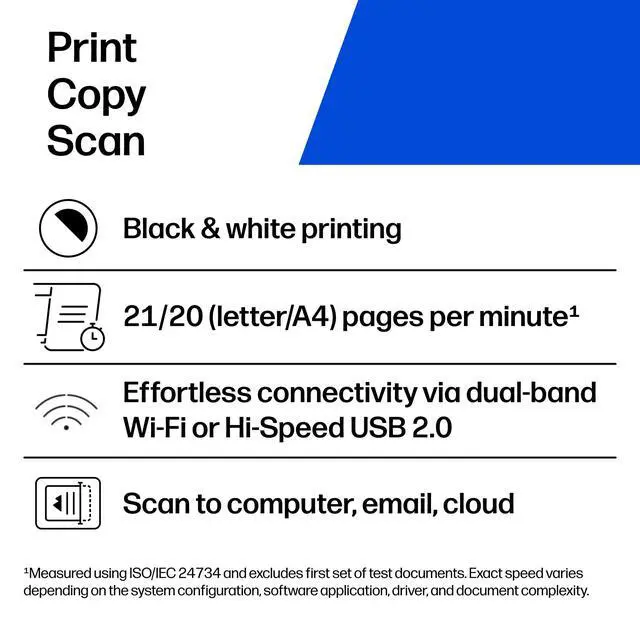 Alt view image 2 of 7 - Laserjet MFP M140w Wireless Black & White Printer, Print, scan, Copy, Fast speeds, Easy Setup, Mobile Printing, Best-for-Small Teams