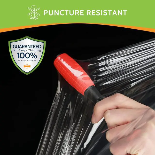 Alt view image 6 of 7 - PSBM Cast Hand Plastic Stretch Wrap/Shrink Film 18" x 2000 Ft 60 GA 8 Rolls | Heavy Duty up to 800% Ultimate Stretch Clear Plastic Wrap Industrial Strength Shrink Film for Moving, Packing & Shipping