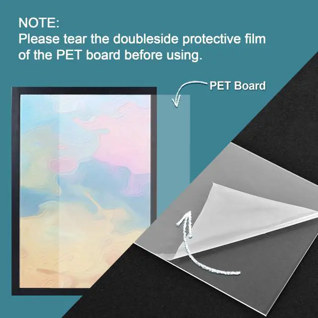 Alt view image 3 of 7 - Black Hidden Board, Enclosed Whiteboard with Wooden Frame, 20x30in Poster Frame and Functional Whiteboard for Office, Home(Poster Not Included)
